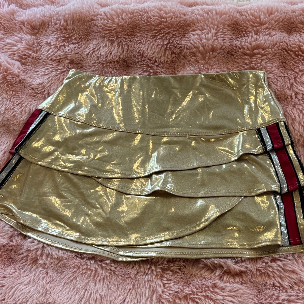 Gold Lucky in Love scalloped skirt